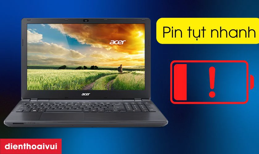 Dấu hiệu laptop Acer E5-475G cần thay pin