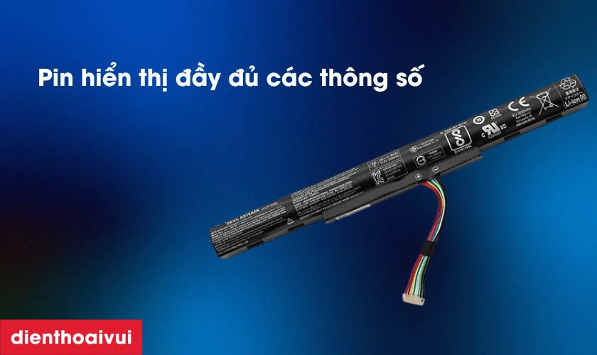 Cách kiểm tra pin laptop Acer E5-475G chính hãng