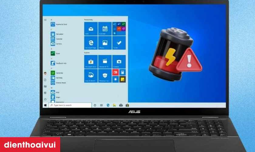 Dấu hiệu laptop Asus VivoBook Flip TP412 cần thay pin