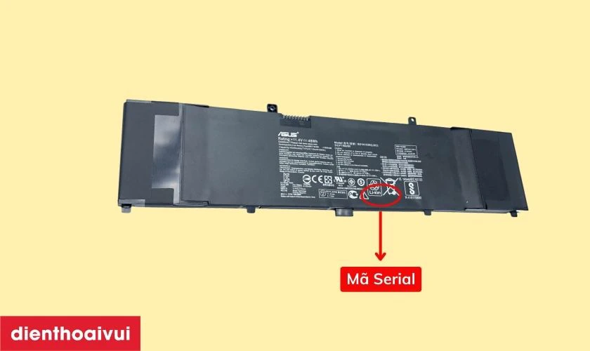 Kiểm tra theo số serial in trên pin