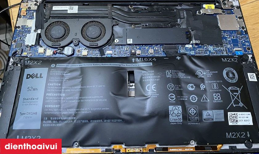 Dấu hiệu laptop Dell Inspiron 13-7368 cần thay pin