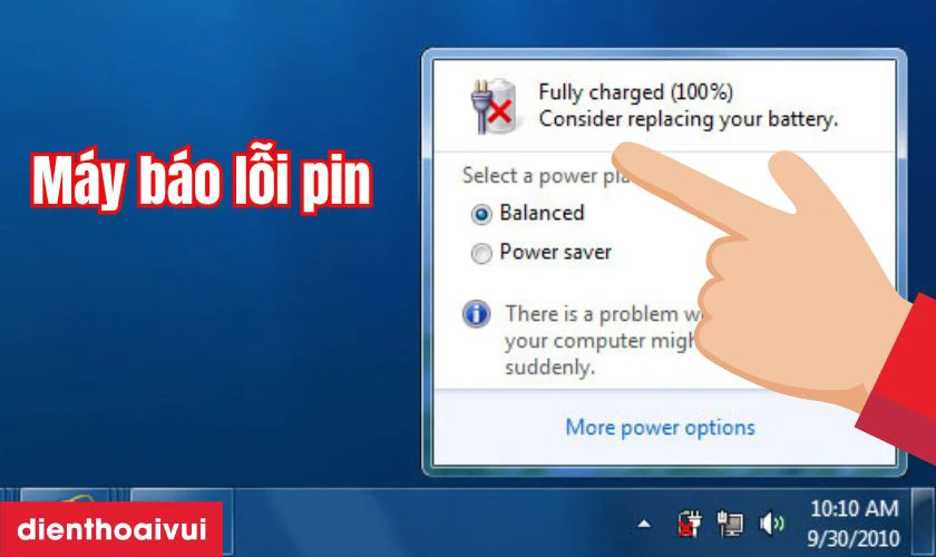 Máy báo lỗi pin trên hệ thống