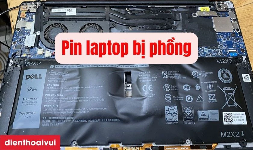 Dấu hiệu laptop Dell Inspiron 14 5459 cần thay pin