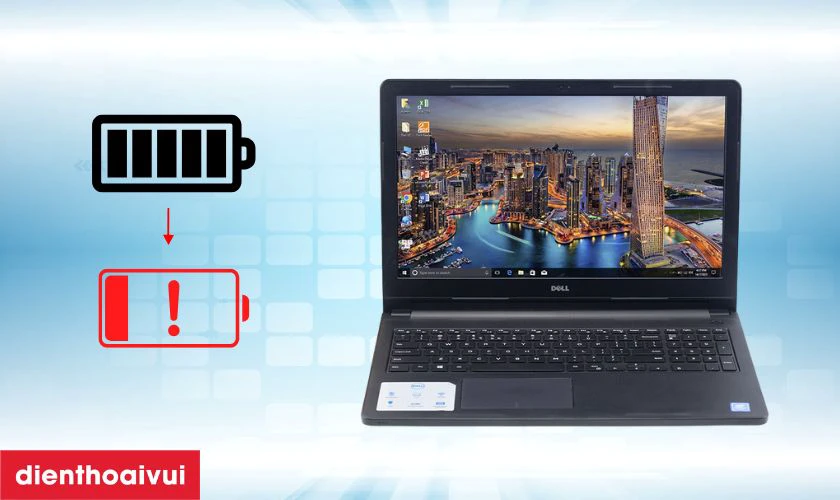 Dấu hiệu laptop Dell Inspiron 3552 cần thay pin