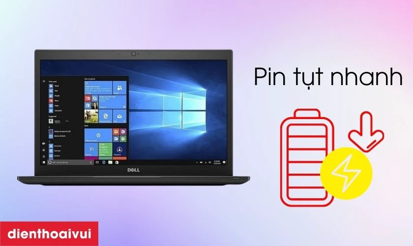 Dấu hiệu laptop Dell Latitude 12 7000 cần thay pin