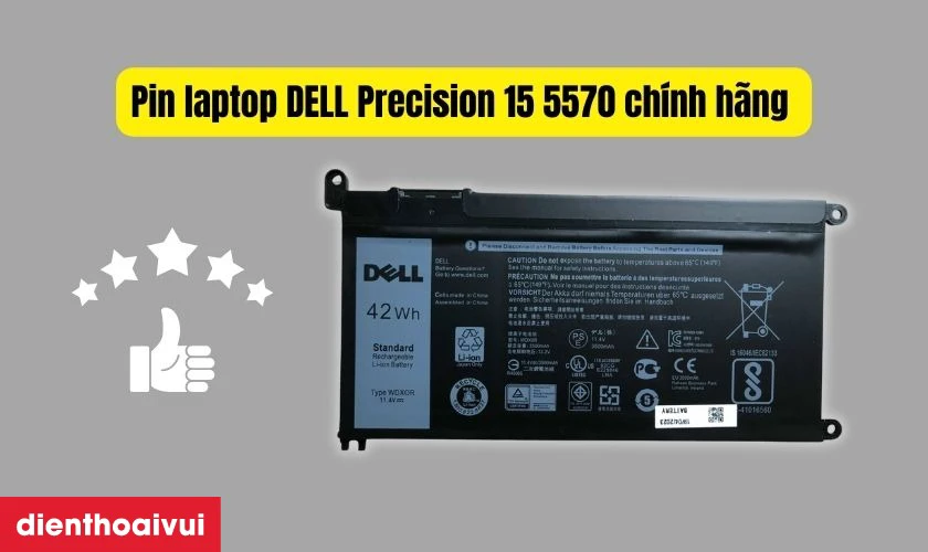 Pin chính hãng là sự lựa chọn tốt nhất cho laptop DELL Precision 15 5570