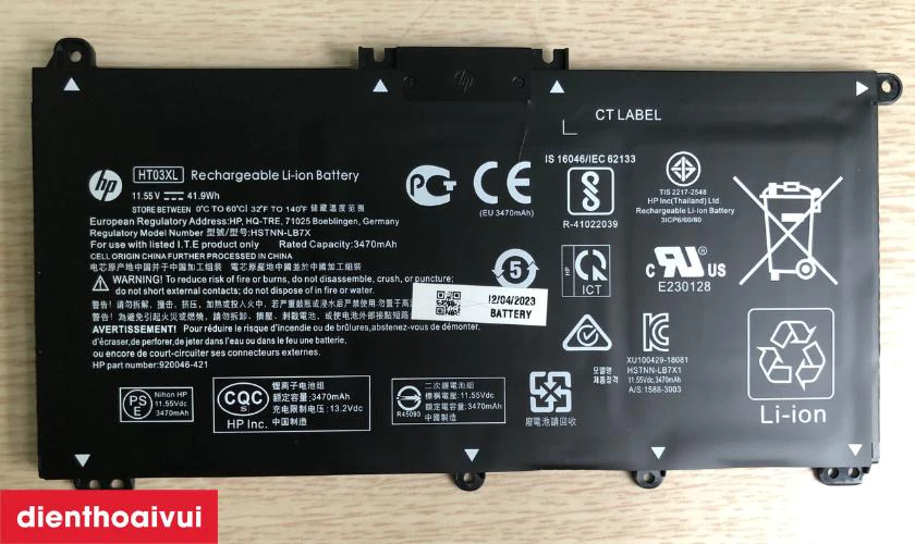Cách kiểm tra pin laptop HP Envy X360 13-AG chính hãng