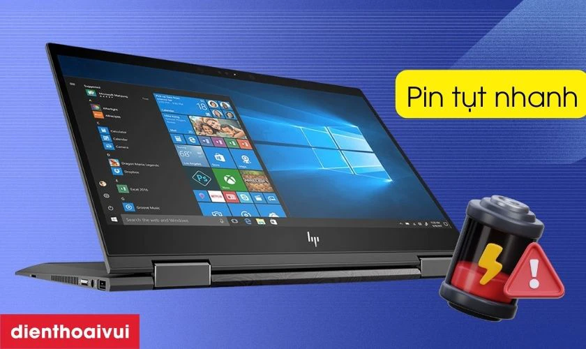 Dấu hiệu laptop HP Envy X360 13 AG0045AU cần thay pin