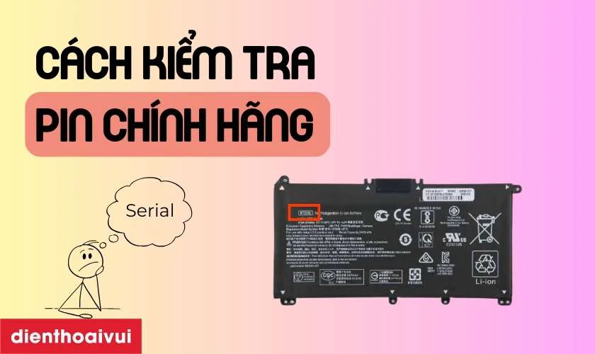 Cách kiểm tra pin laptop HP Pavilion 14 CE2100TX NQ chính hãng