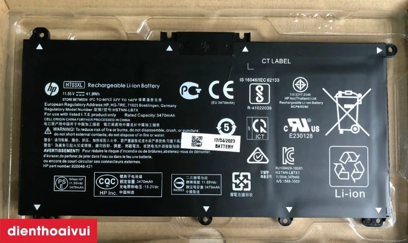 Cách kiểm tra pin laptop Hp Pavilion 14 Ck0068Tu chính hãng