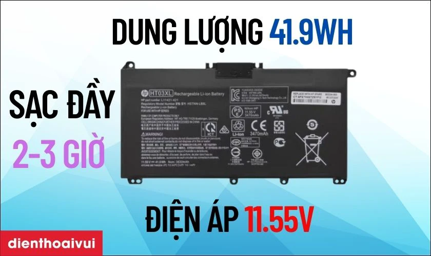 Giới thiệu về pin laptop HP Pavilion 14CK