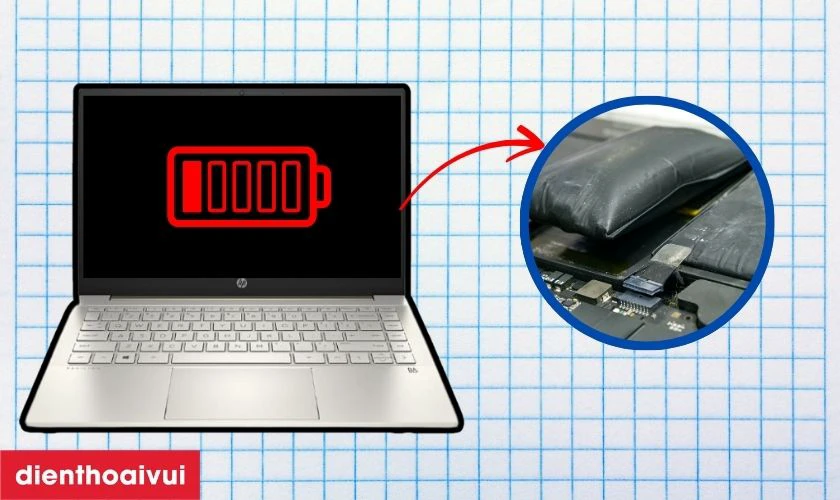 Dấu hiệu cần thay pin laptop HP Pavillon 14MA