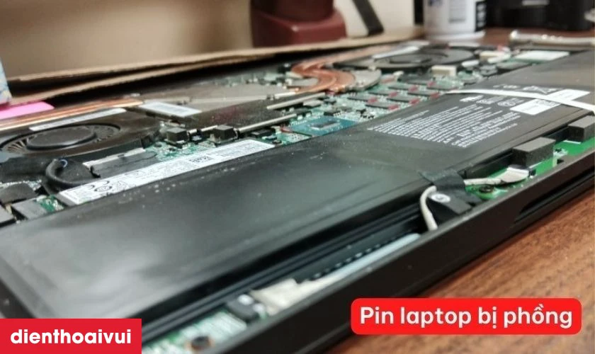 Pin laptop bị phồng