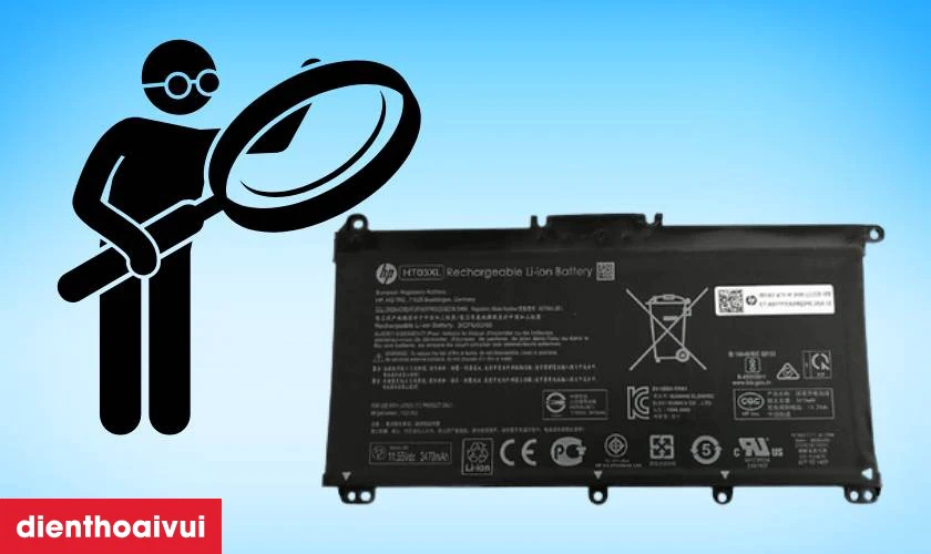 Cách kiểm tra pin laptop HP Pavilion 15 DB0000NE NQ chính hãng