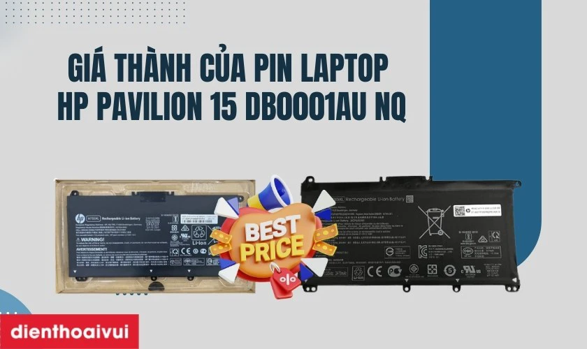 Giá thành của pin laptop HP Pavilion 15 DB0001AU NQ