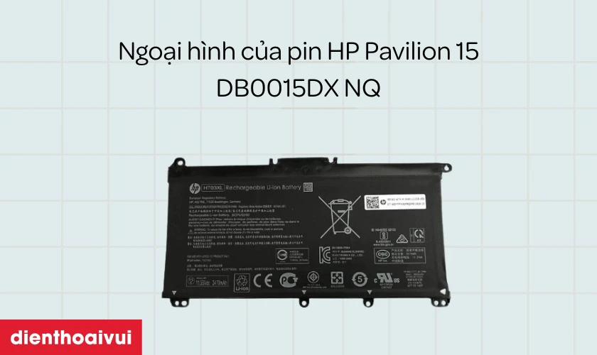 Cách kiểm tra pin laptop HP Pavilion 15 DB0015DX NQ chính hãng