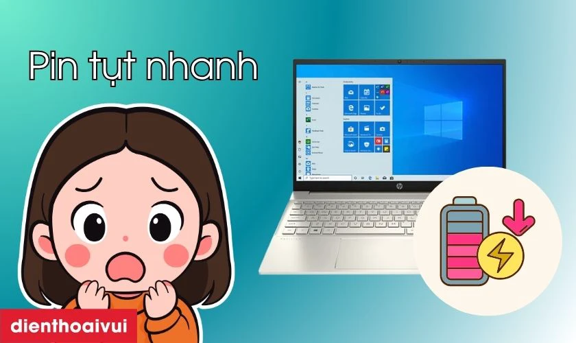 C&aacute;ch nhận biết pin laptop HP Pavilion 15B bị hỏng