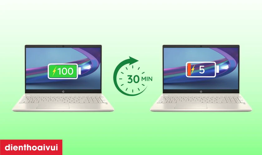 Dấu hiệu pin laptop HP Pavilion 15D bị lỗi cần thay ngay