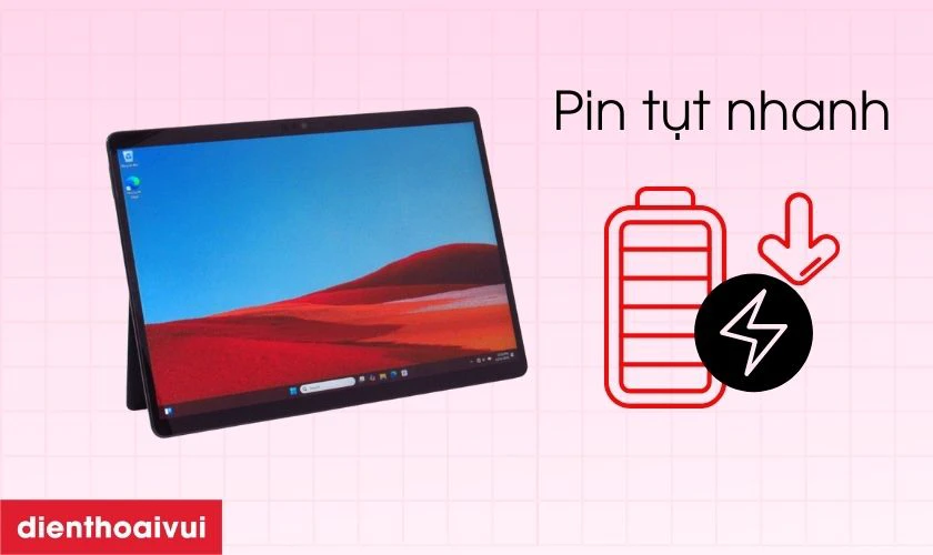 Dấu hiệu cho thấy bạn cần thay pin laptop Microsoft Surface Pro X 1876
