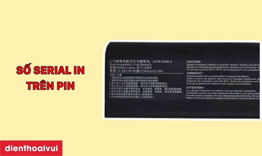 Cách kiểm tra pin laptop MSI GL62 6QF chính hãng