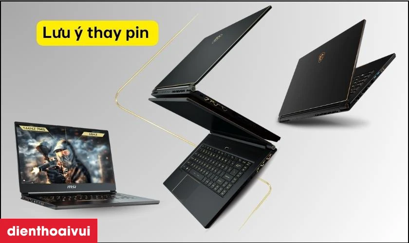 Lưu ý khi thay pin laptop MSI Stealth Thin GS65 8RF