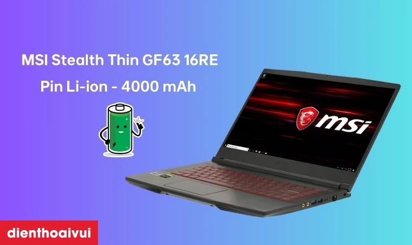 Giới thiệu về laptop MSI Thin GF63 16RE
