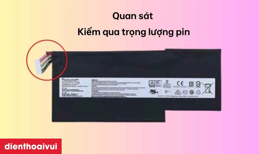 Cách kiểm tra pin laptop MSI Thin GF65 10UE chính hãng