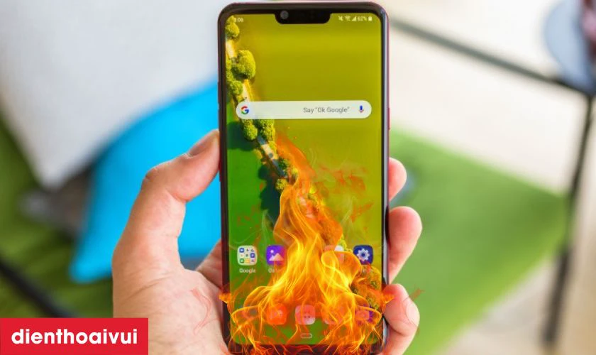 Sự nóng lên của điện thoại LG G8 ThinQ