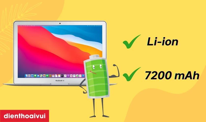 Đặc điểm nổi bật của pin MacBook Air 2015 13 inch A1466