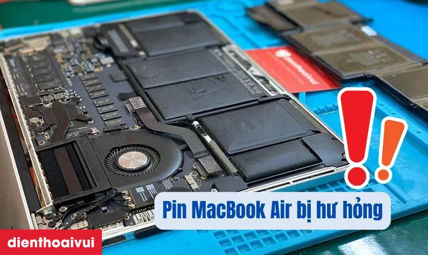 Dấu hiệu cần thay pin MacBook Air 2016 13 inch A1466