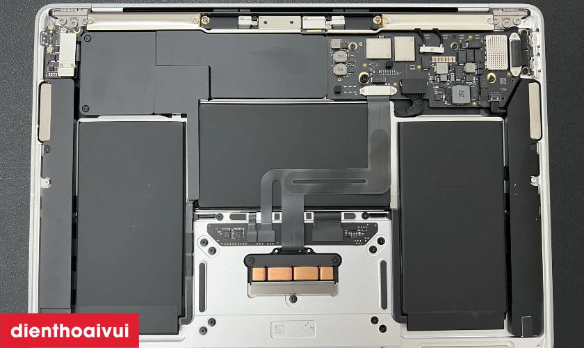 Quy trình thay pin MacBook Air M1 2020/2021 A2337 chính hãng Pisen