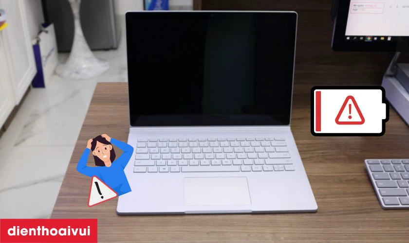 Cách nhận biết Microsoft Surface Book 2 cần thay pin