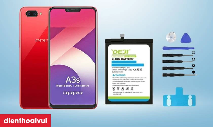 Pin chính hãng Deji thay cho Oppo A3s có tốt không