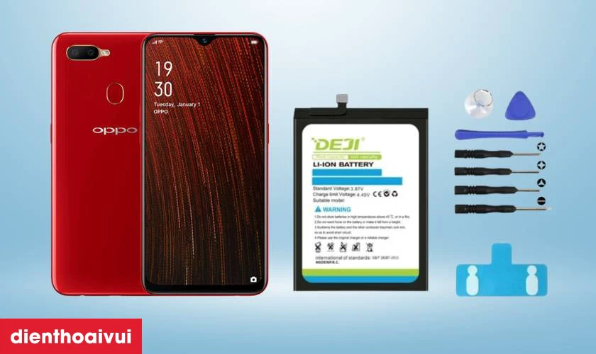 Pin chính hãng Deji thay cho Oppo A5s có tốt không
