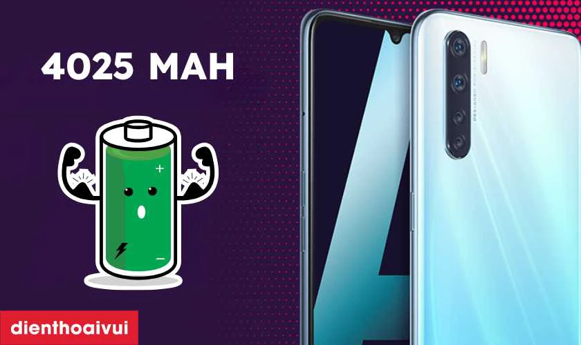 Đánh giá pin điện thoại OPPO A91