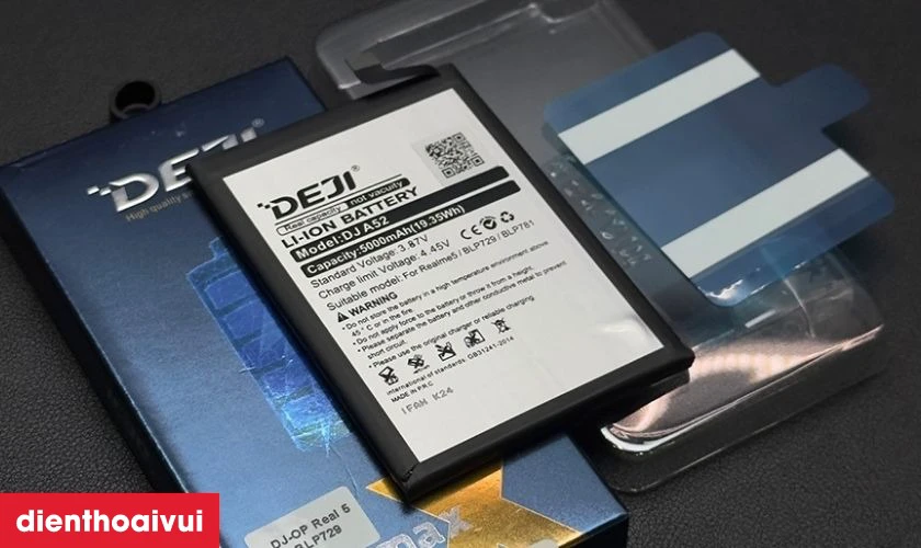 Đ&aacute;nh gi&aacute; pin Realme 5 h&atilde;ng Deji