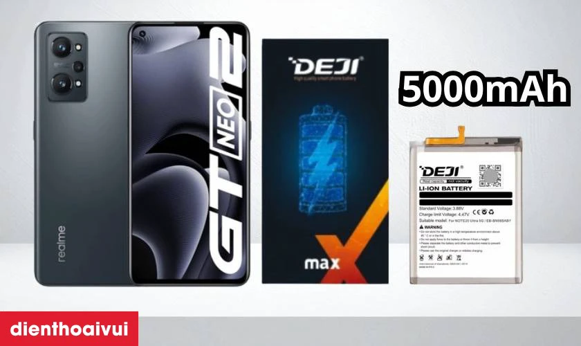 Đ&aacute;nh gi&aacute; pin Realme GT Neo 2 h&atilde;ng Deji