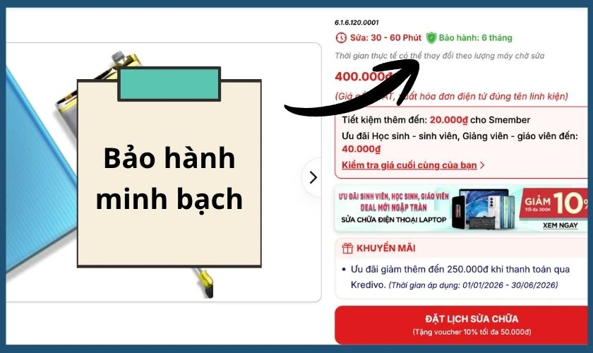 Tiêu chí lựa chọn địa chỉ thay pin Realme Quận 9