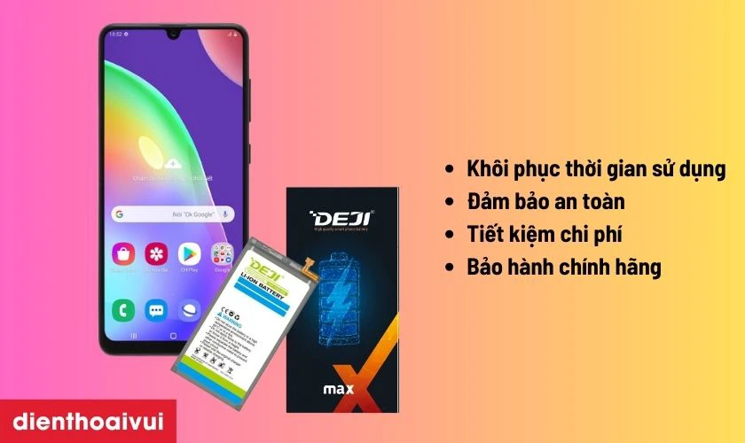 Có nên thay pin Samsung A31 chính hãng Deji không