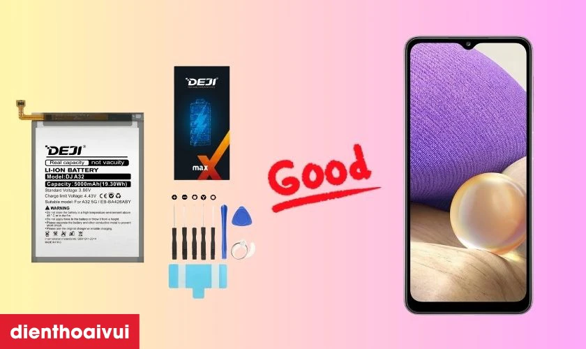 Có nên thay pin Samsung A32 5G chính hãng Deji không?Có nên thay pin Samsung A32 5G chính hãng Deji không