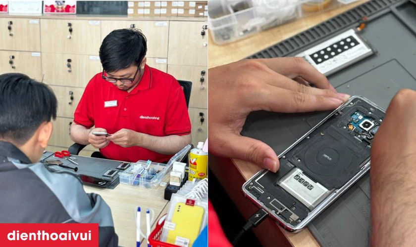 Quy trình thay pin Samsung A82 chuyên nghiệp lấy liền tại Điện Thoại Vui