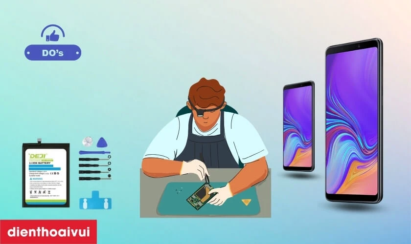 Có nên thay pin Samsung A9 2018 chính hãng Deji không?