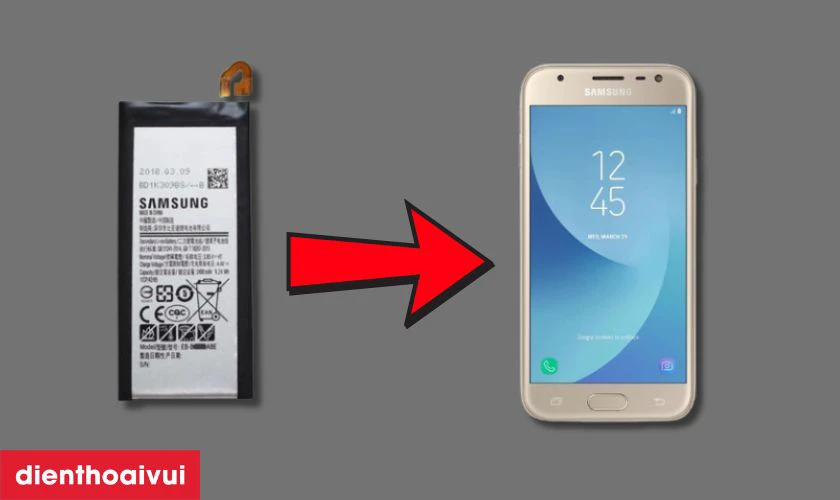 Giới thiệu pin điện thoại Samsung Galaxy J3