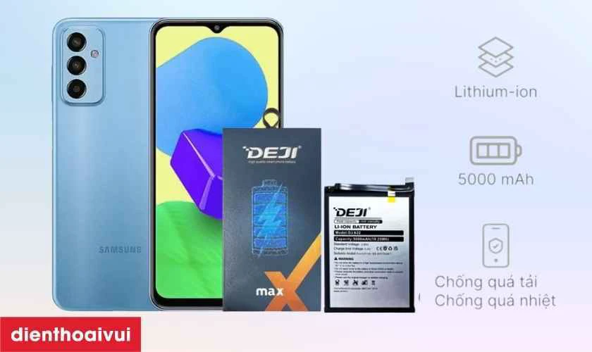 Giới thiệu pin Samsung Galaxy M04 h&atilde;ng Deji