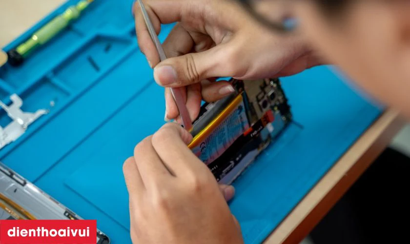 Máy được kiểm tra lần cuối, đảm bảo pin hoạt động ổn định