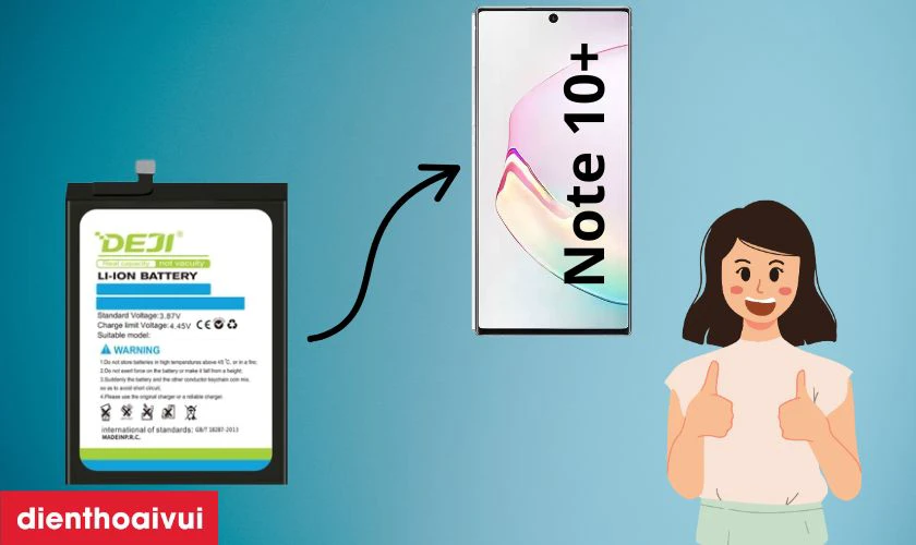Pin Deji thay cho Note 10 Plus có tốt không?
