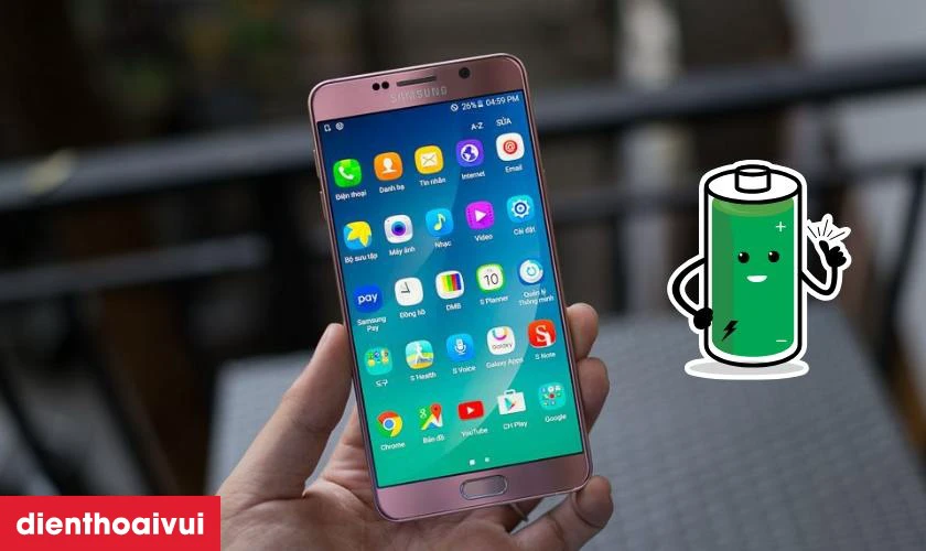 Có nên thay pin Samsung Note 5 chính hãng Deji không