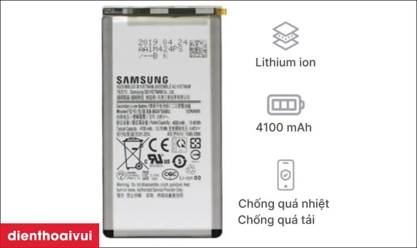 Giới thiệu về pin điện thoại Samsung Galaxy S10 Plus