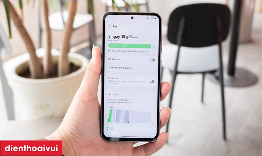 Đánh giá pin điện thoại Samsung S23 FE