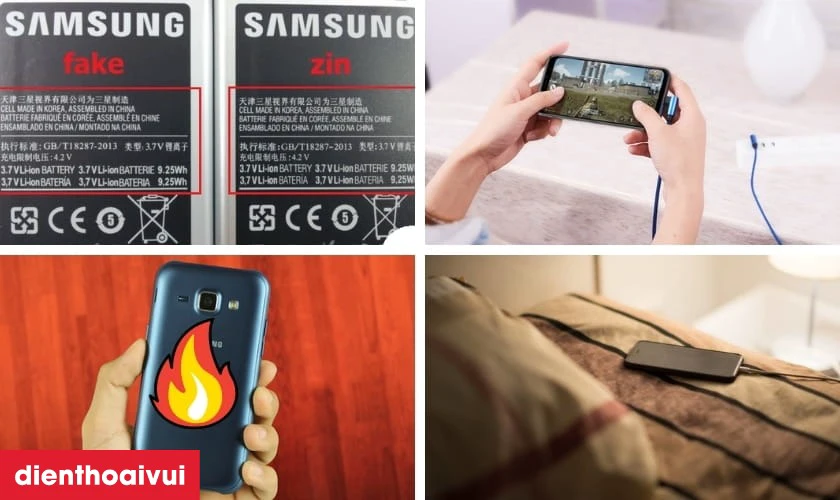 Nguyên nhân pin Samsung J1 bị chai phòng và hư hỏng